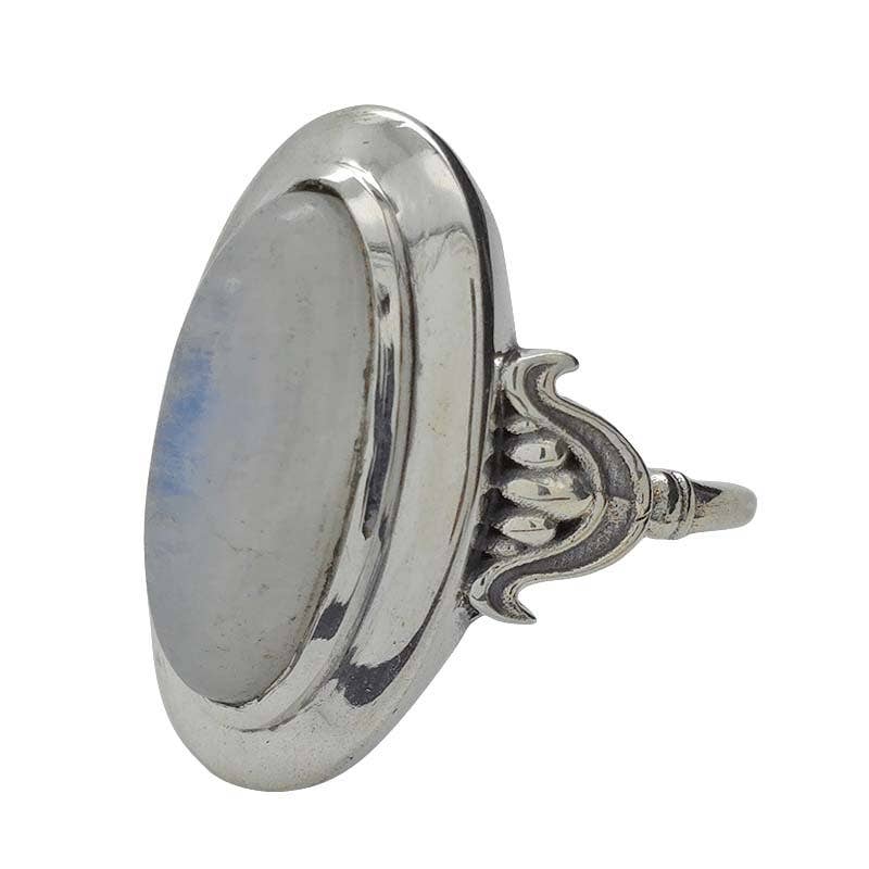 Moonstone Sterling Silver Ring: 8