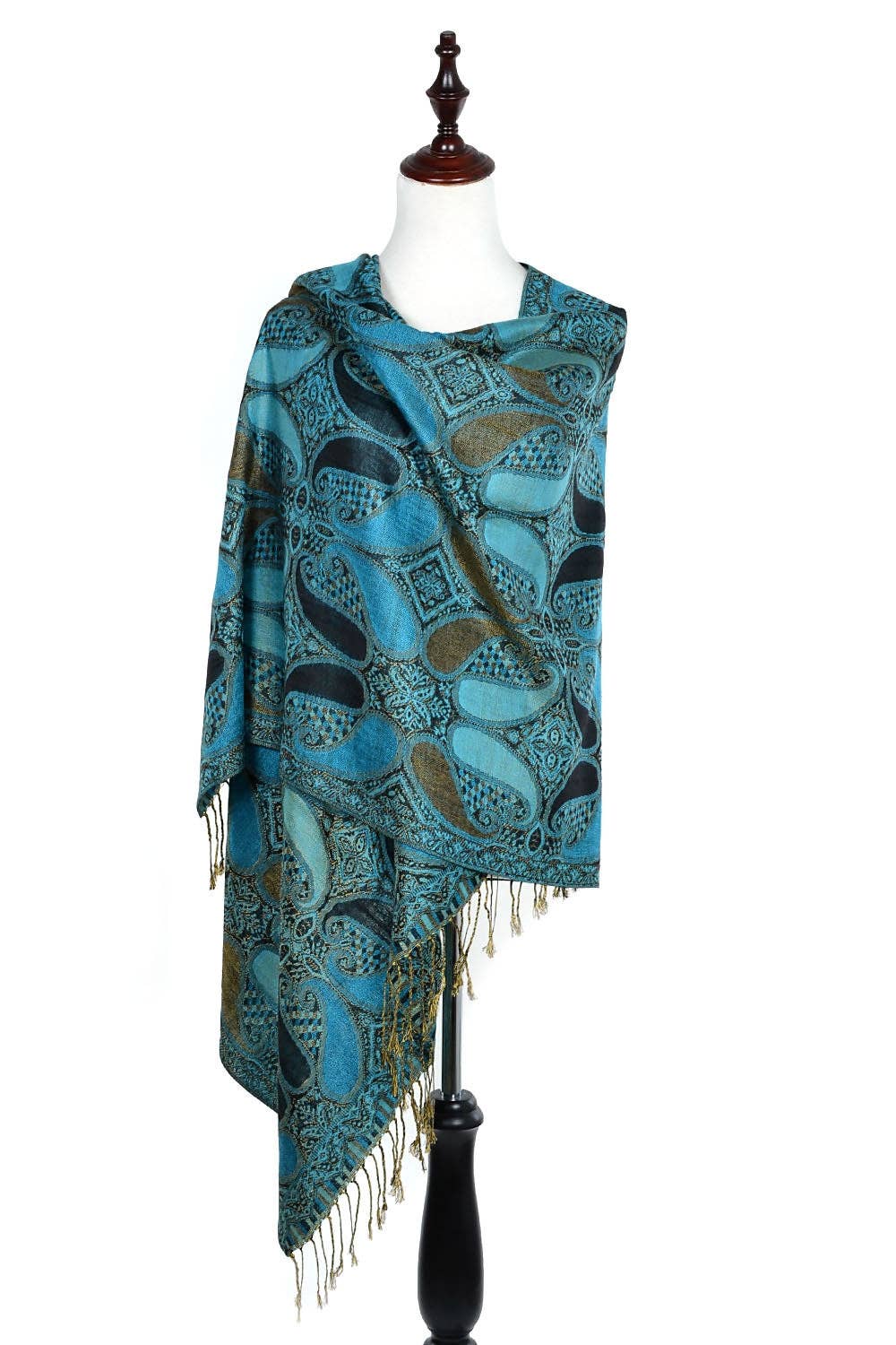 A18_5 - One Piece Pasiley Print Pashmina Shawl Scarf