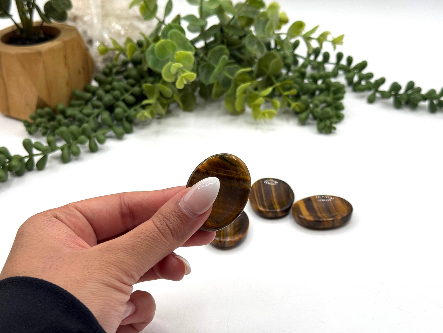 Yellow Tiger Eye Intention Stones 40x30x8mm