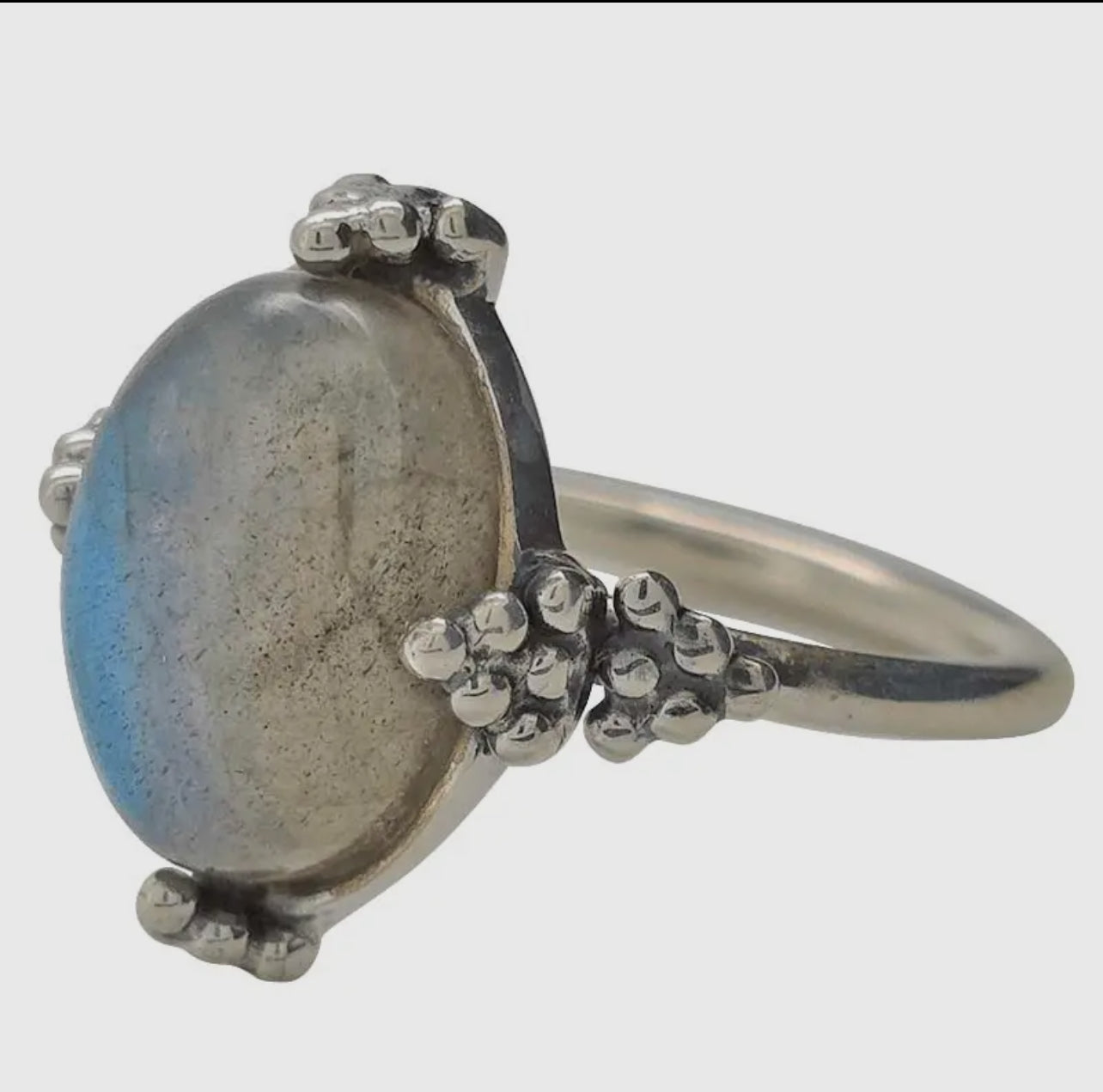 Labradorite Sterling Silver Ring - Oval
