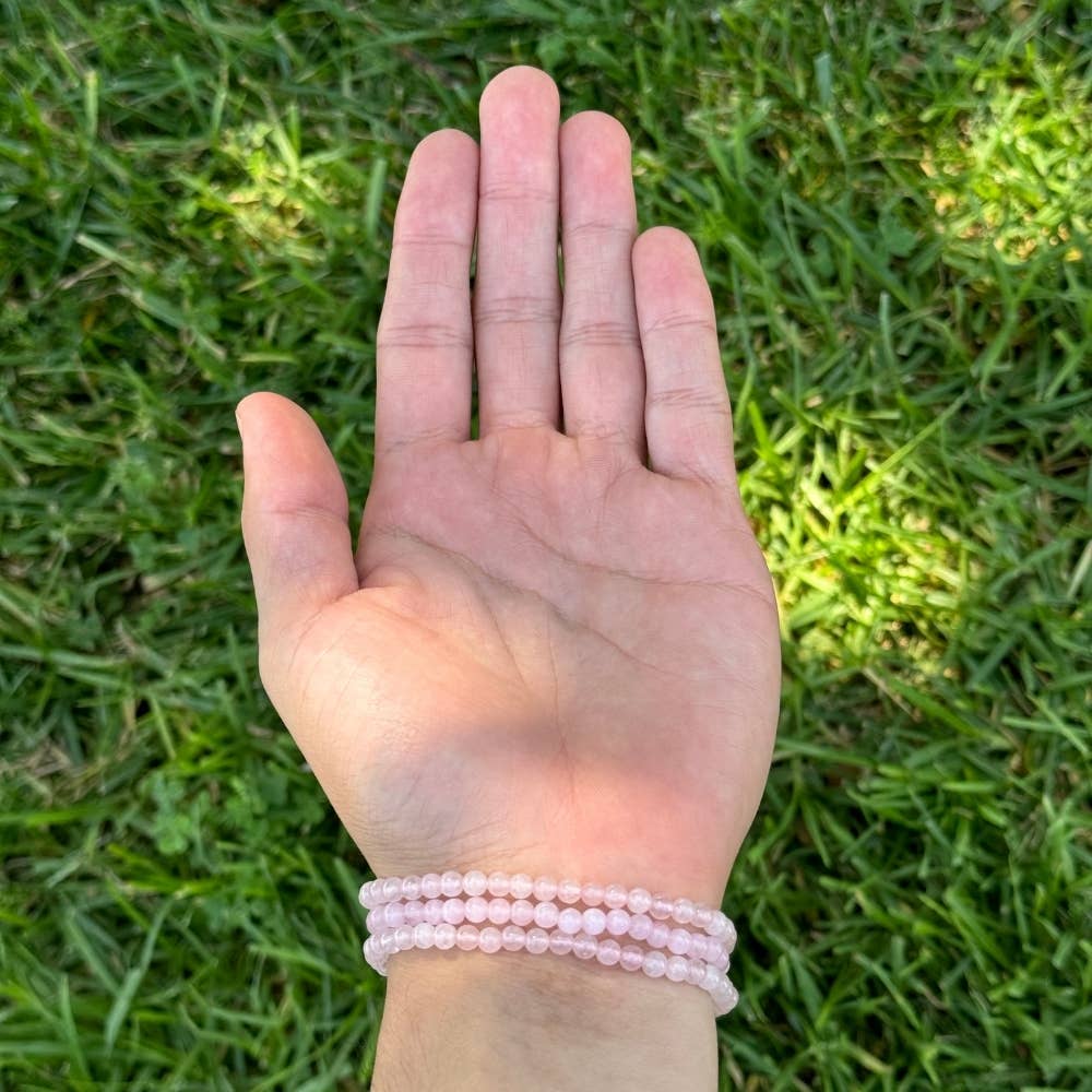 Rose Quartz -Crystal Bracelet - 4mm