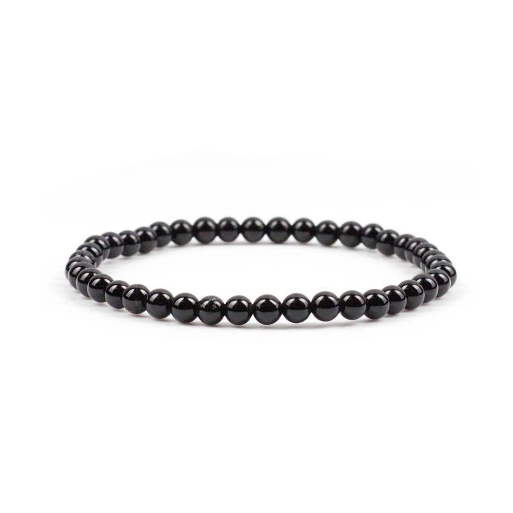 Black Onyx -Crystal Bracelet - 4mm