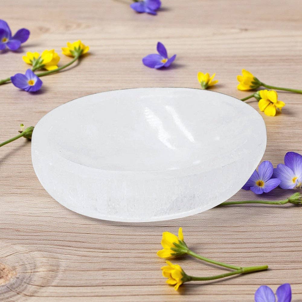 Selenite - Oval Trinket Holder