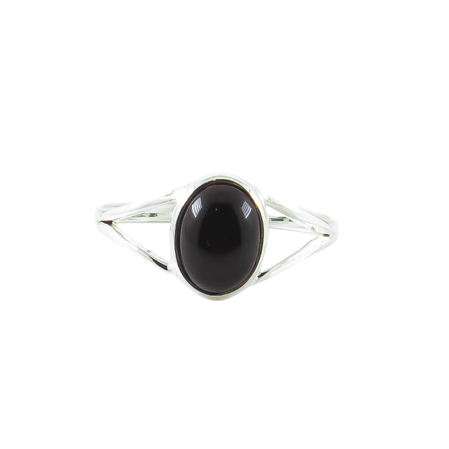 Black Obsidian Ring Sterling Silver 925   : 7