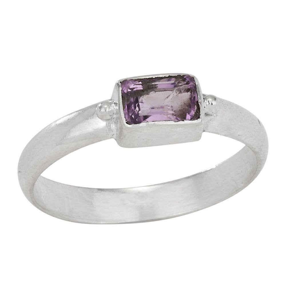 Lavender Skies Amethyst Sterling Silver Ring: 8