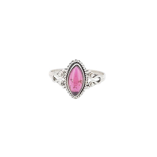 Garnet Sterling Silver Ring: 7
