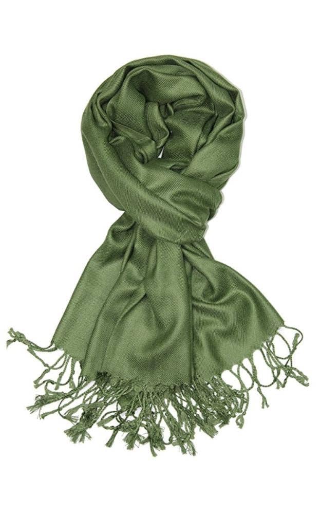 C14 - One Piece Olive Color Fashion Pashmina Shawl Scarf