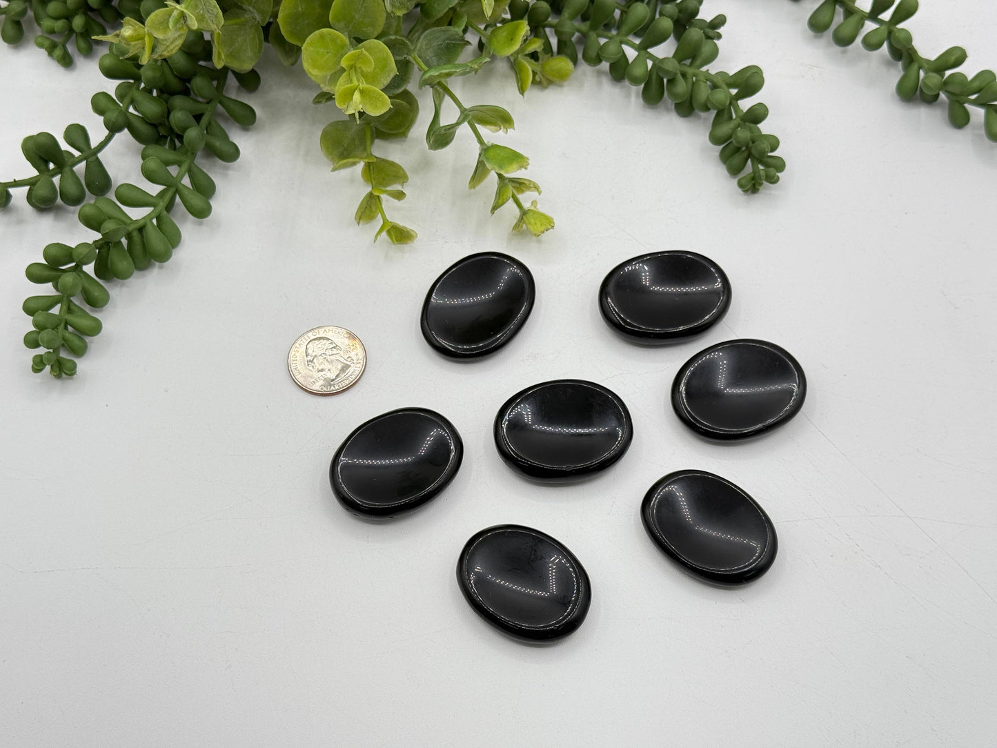 Black Obsidian Intention Stones 40x30x8mm (1 piece)