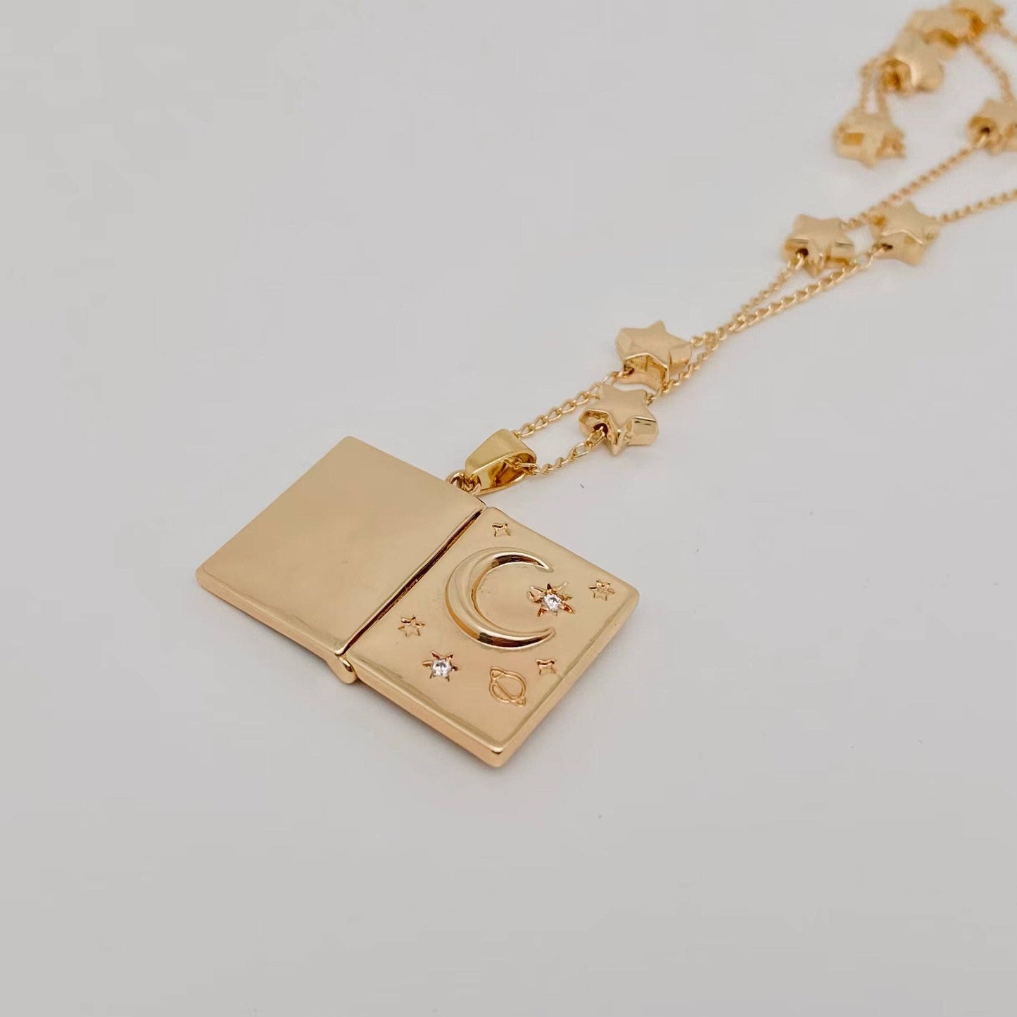 "You're My Soulmate" Star Moon Album Pendant Necklace - MS