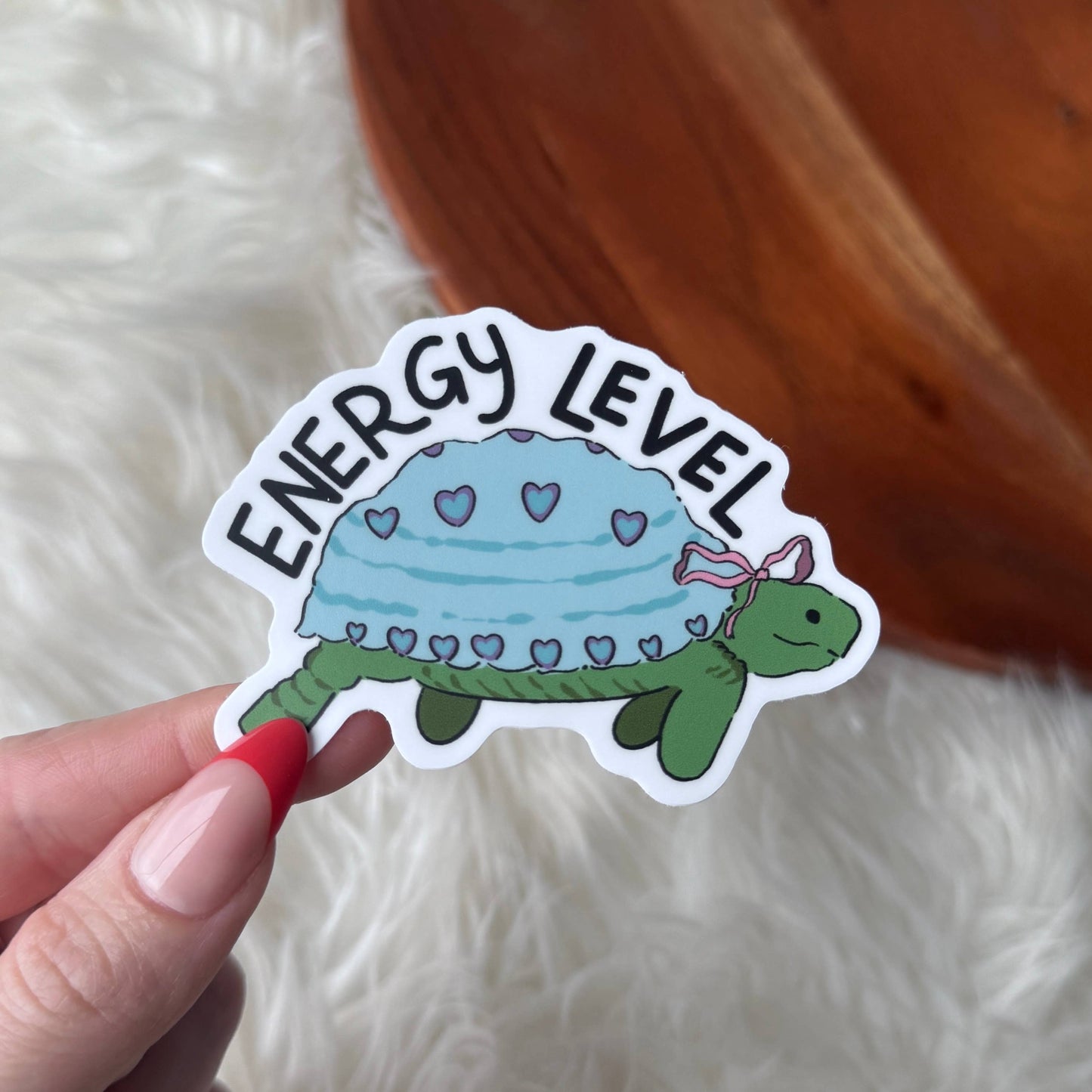 "Energy level" Funny Tired Tortoise Sticker