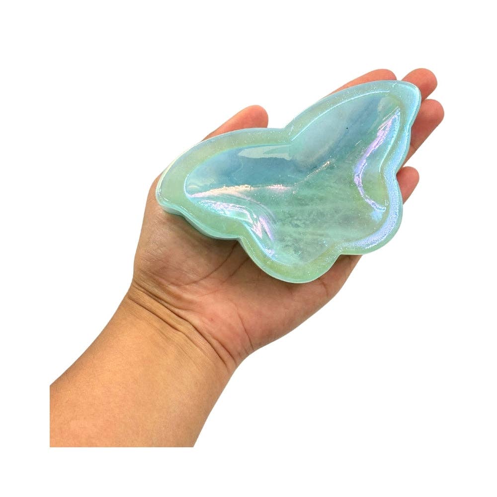 Butterfly -Aura Rainbow Quartz Trinket Dish