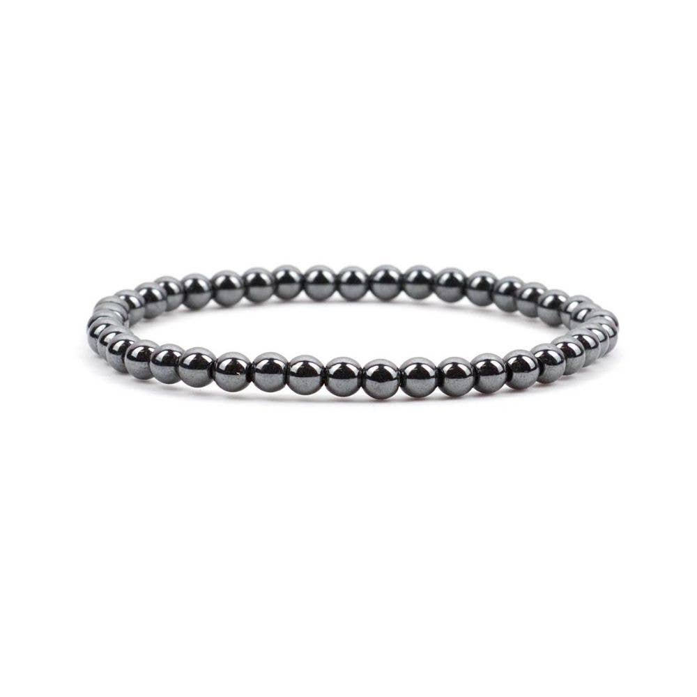 Hematite -Crystal Bracelet - 4mm