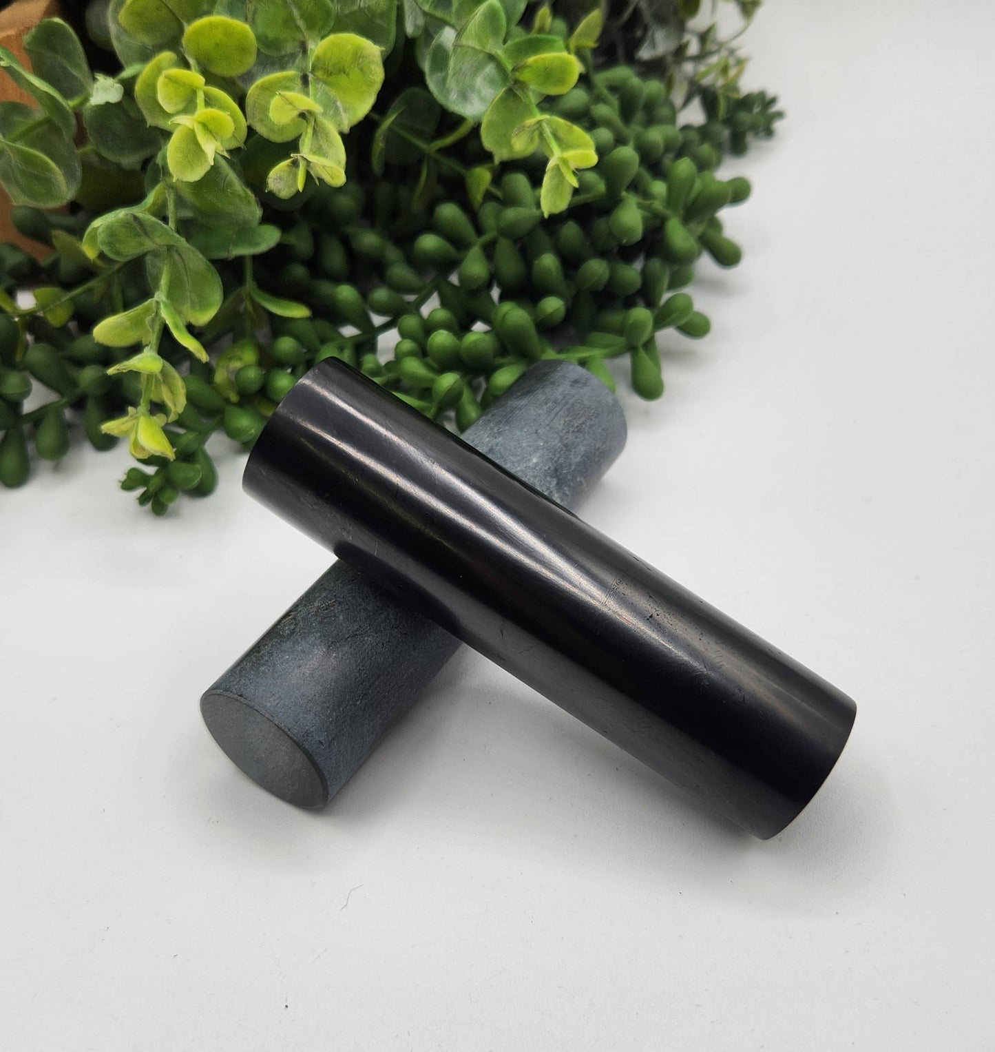 Shungite & Steatite Harmonizer Rods-EMF Protection (10x3cm)