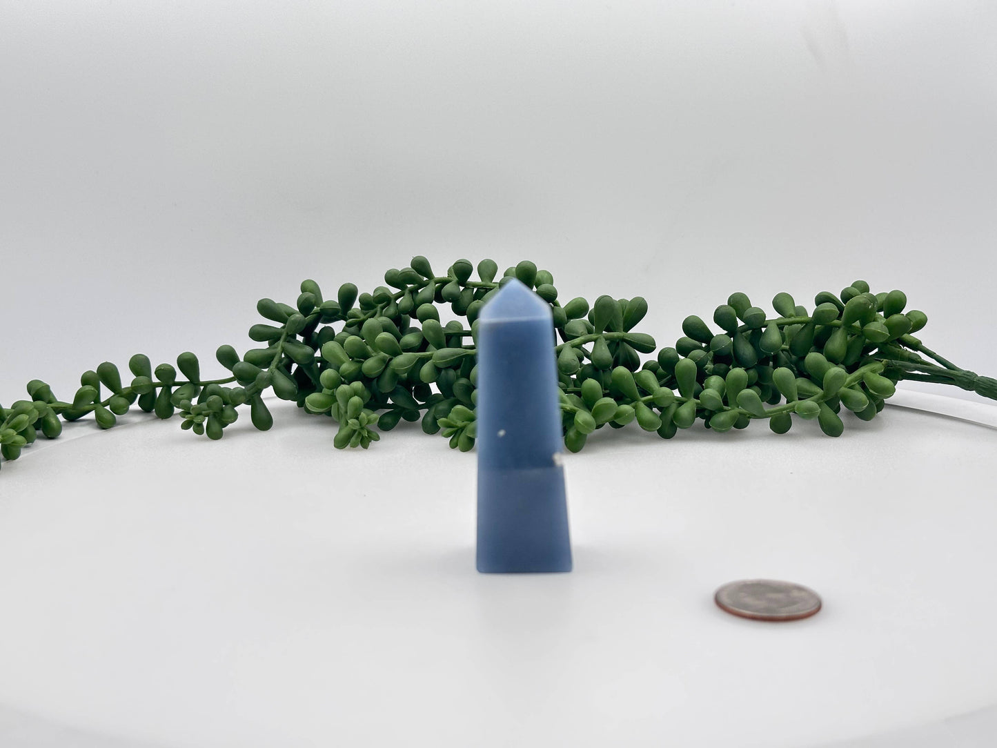 Angelite Gemstone Tower Obelisk