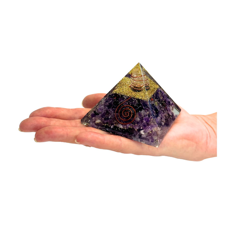 Amethyst -Orgonite Pyramid