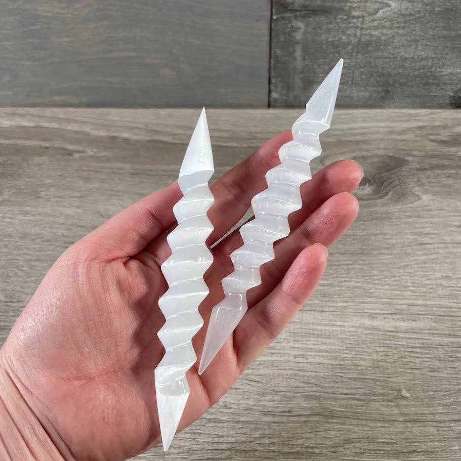Selenite Polished Wands and Athame Blades -5.75 inches