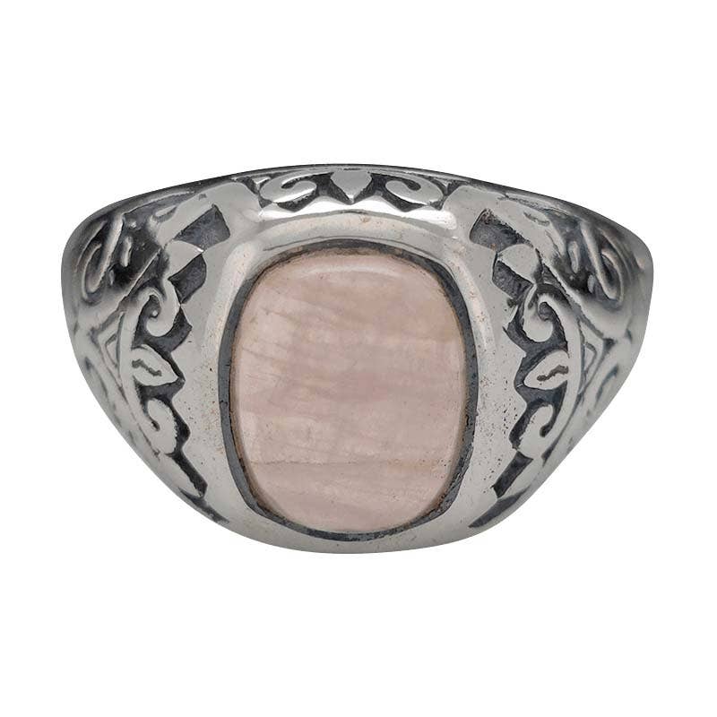 Rose Quartz Sterling Silver Ring : 7