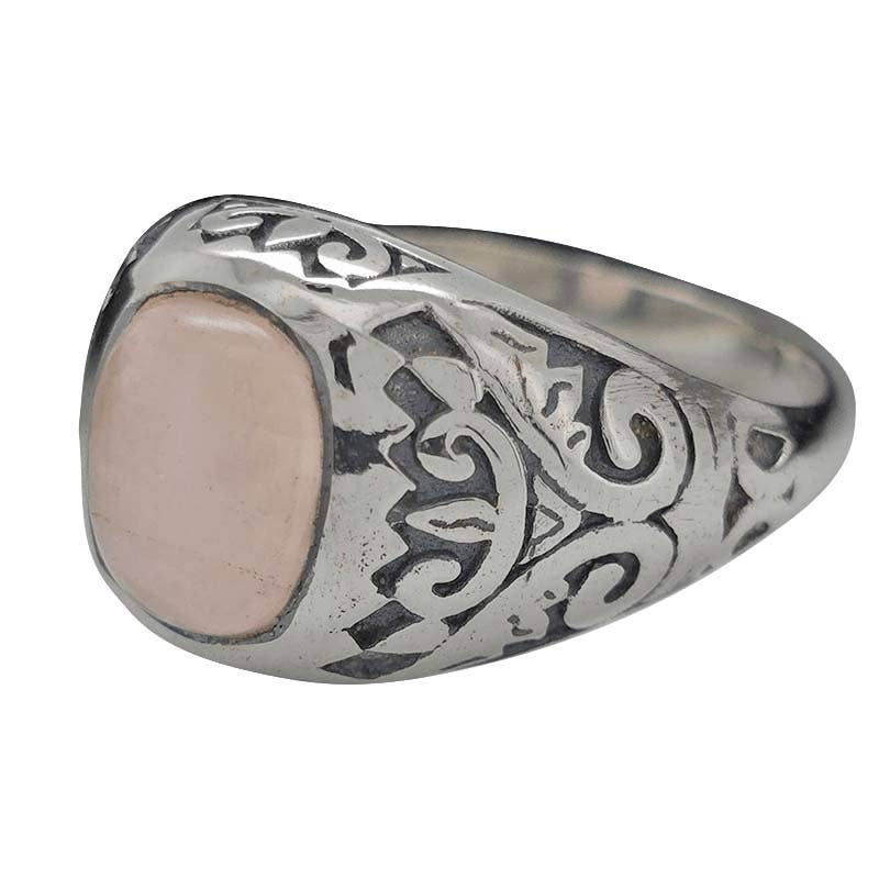 Rose Quartz Sterling Silver Ring : 7