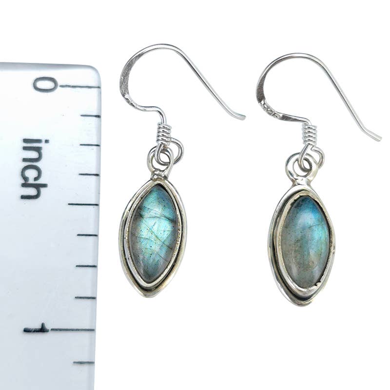Labradorite Sterling Silver Dangle Earrings