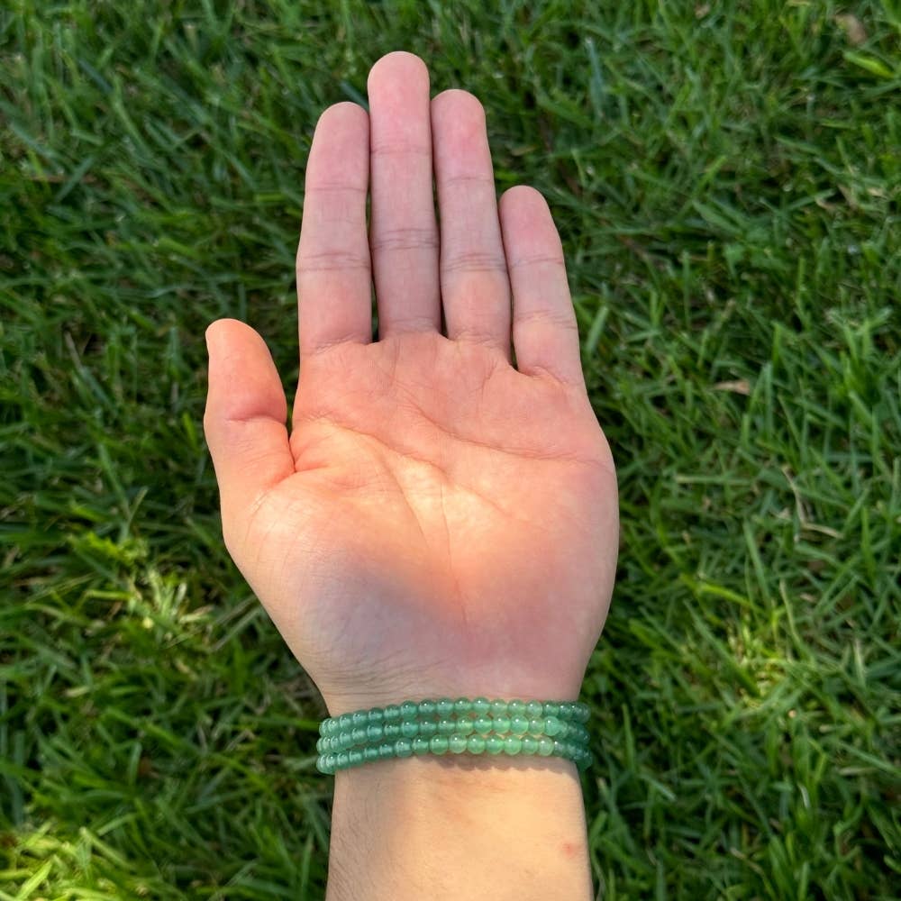 Green Aventurine -Crystal Bracelet - 4mm
