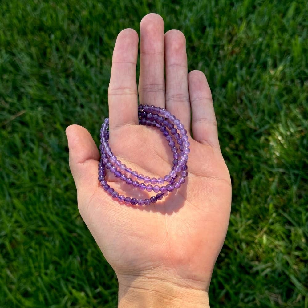 Amethyst -Crystal Bracelet - 4mm