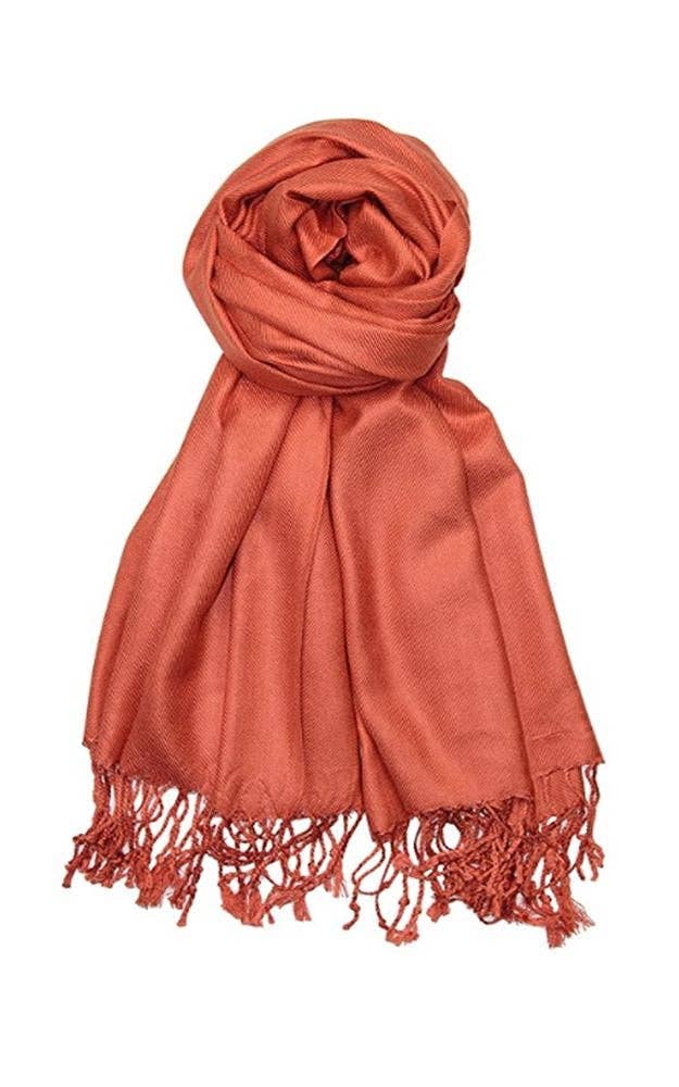C66 - One Piece Rust Color Fashion Pashmina Shawl Scarf
