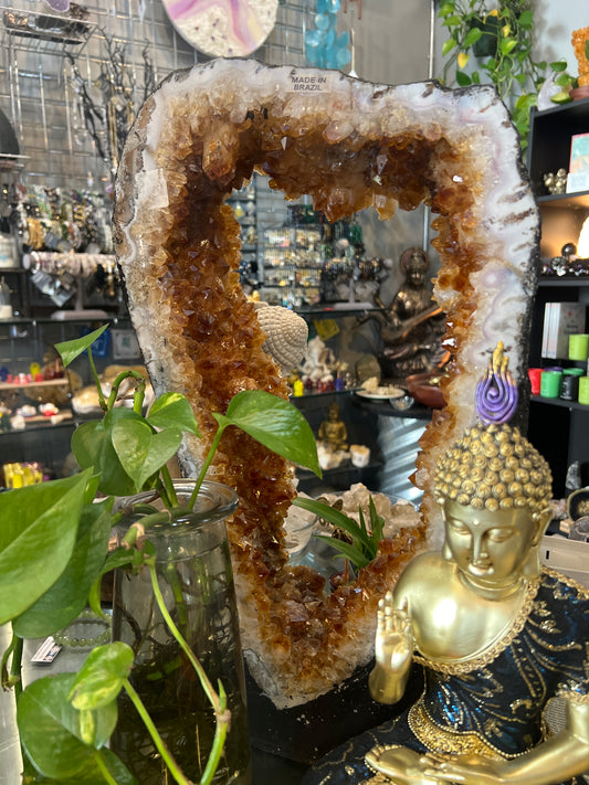 Citrine Open Face Geode