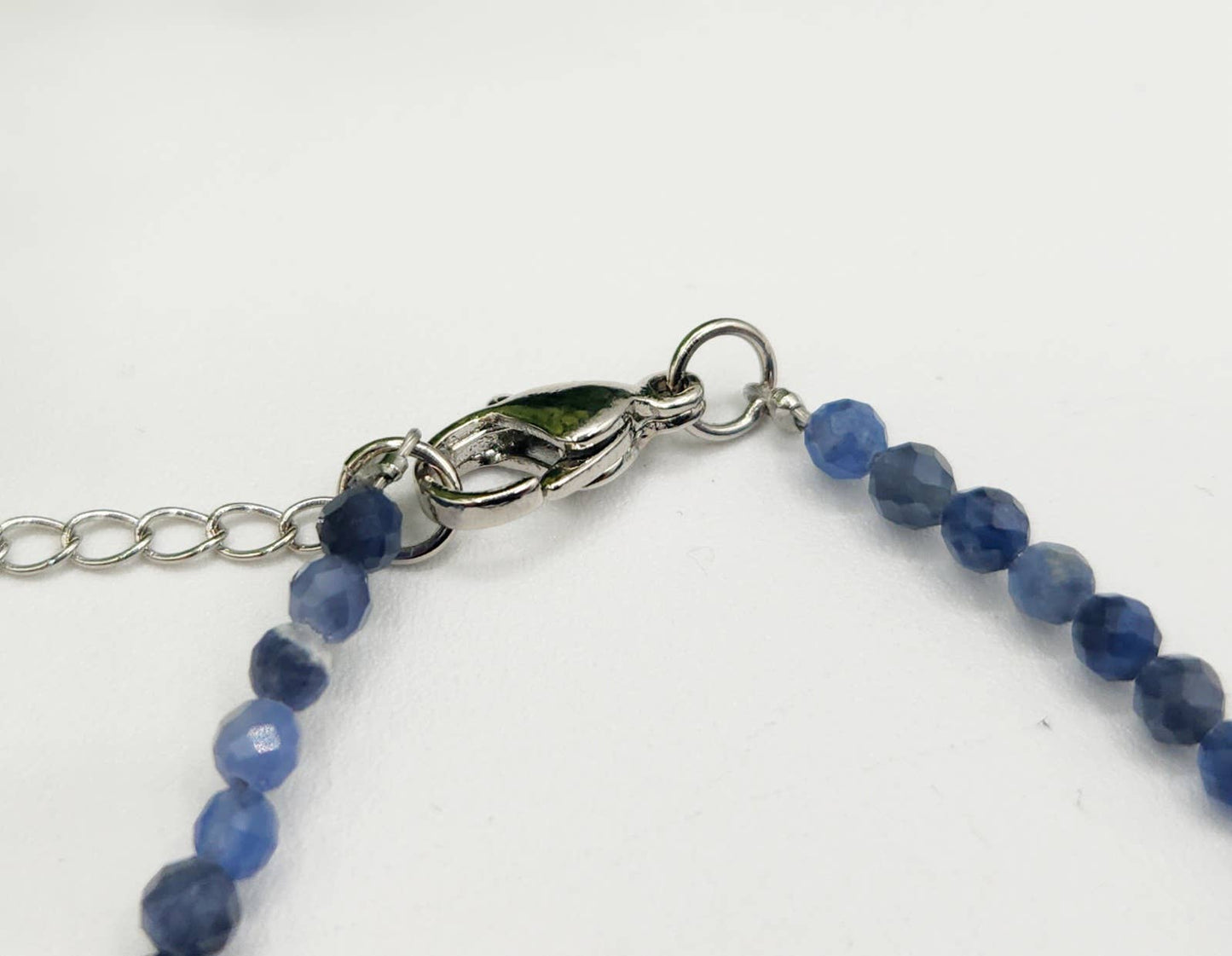Sodalite Bracelet Faceted 3MM w/Silver Color Clasp