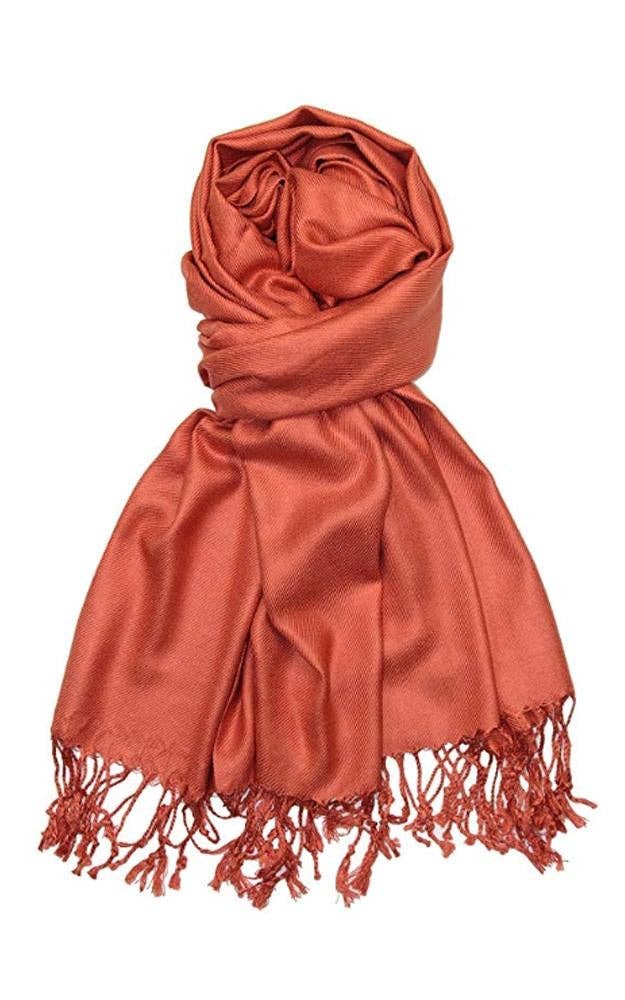 C66 - One Piece Rust Color Fashion Pashmina Shawl Scarf