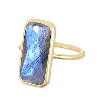 Labradorite Rectangle Ring - GF