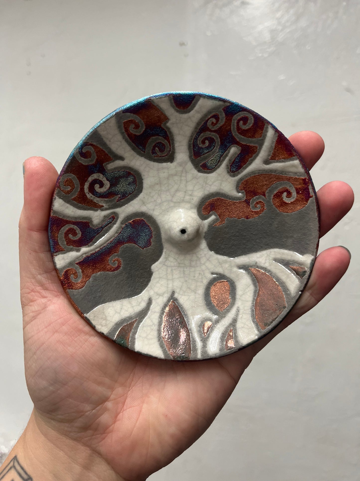 Raku Incense Burner