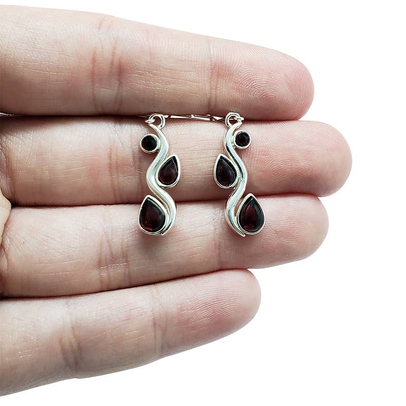 Cherry Amber Sterling Silver Earrings On Hooks