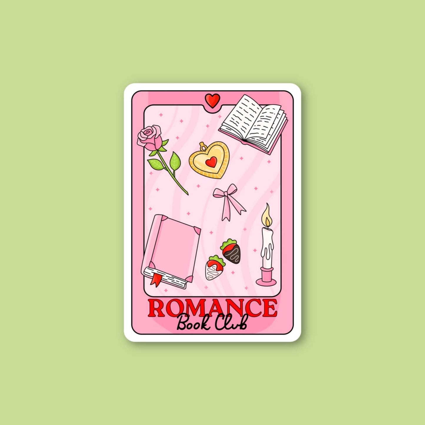 Romance Book Club Tarot Card Sticker 