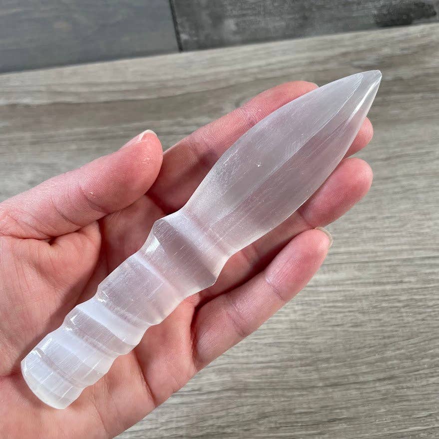 Selenite Polished Wands and Athame Blades -5.75 inches