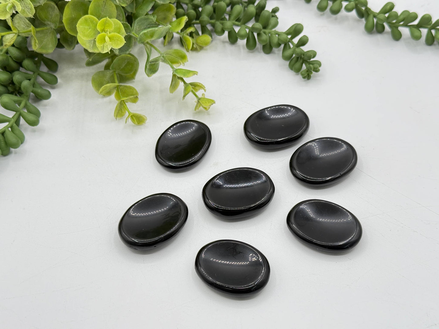 Black Obsidian Intention Stones 40x30x8mm (1 piece)