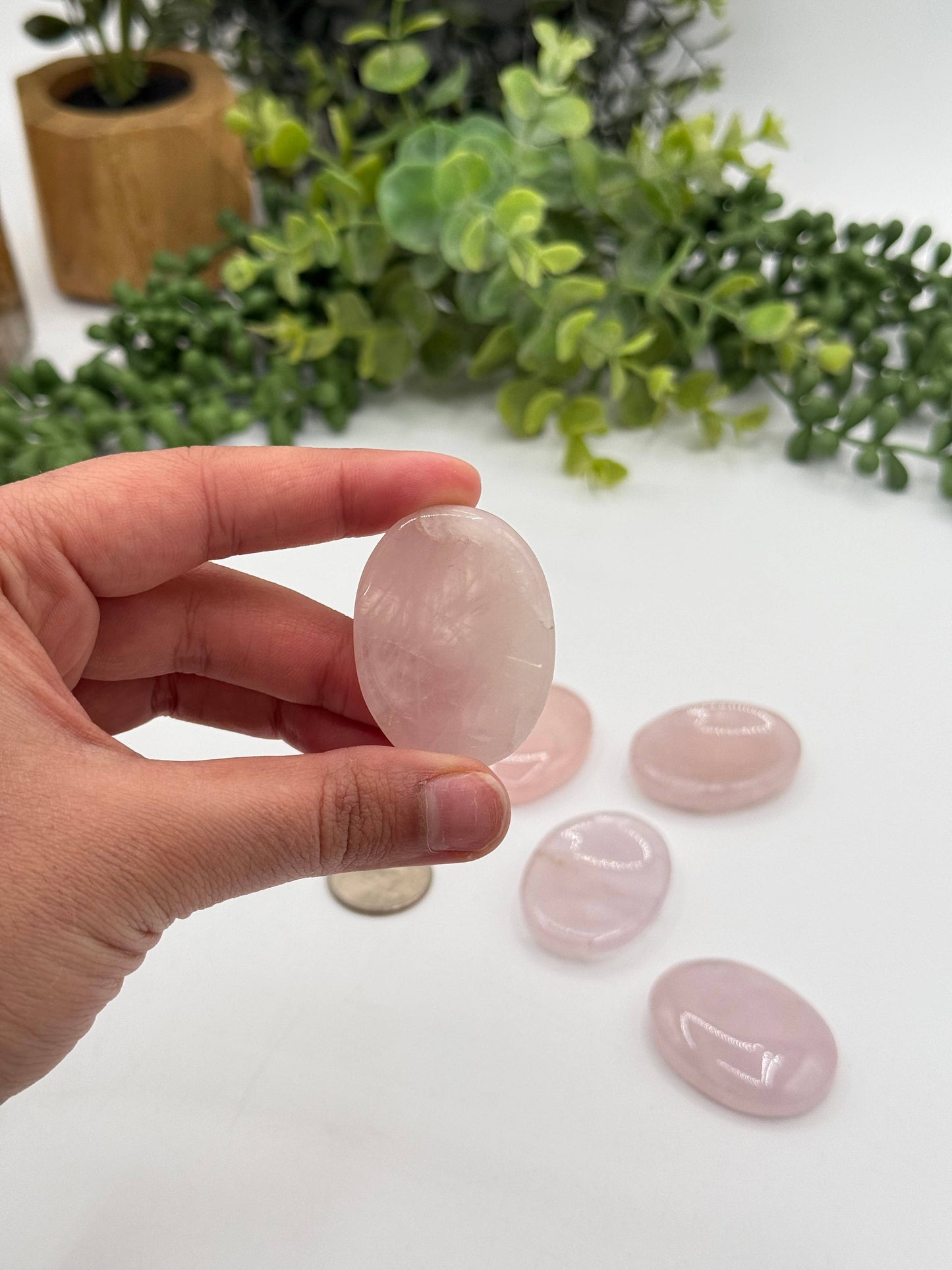 Rose Quartz Intention Stones 40x30x8mm
