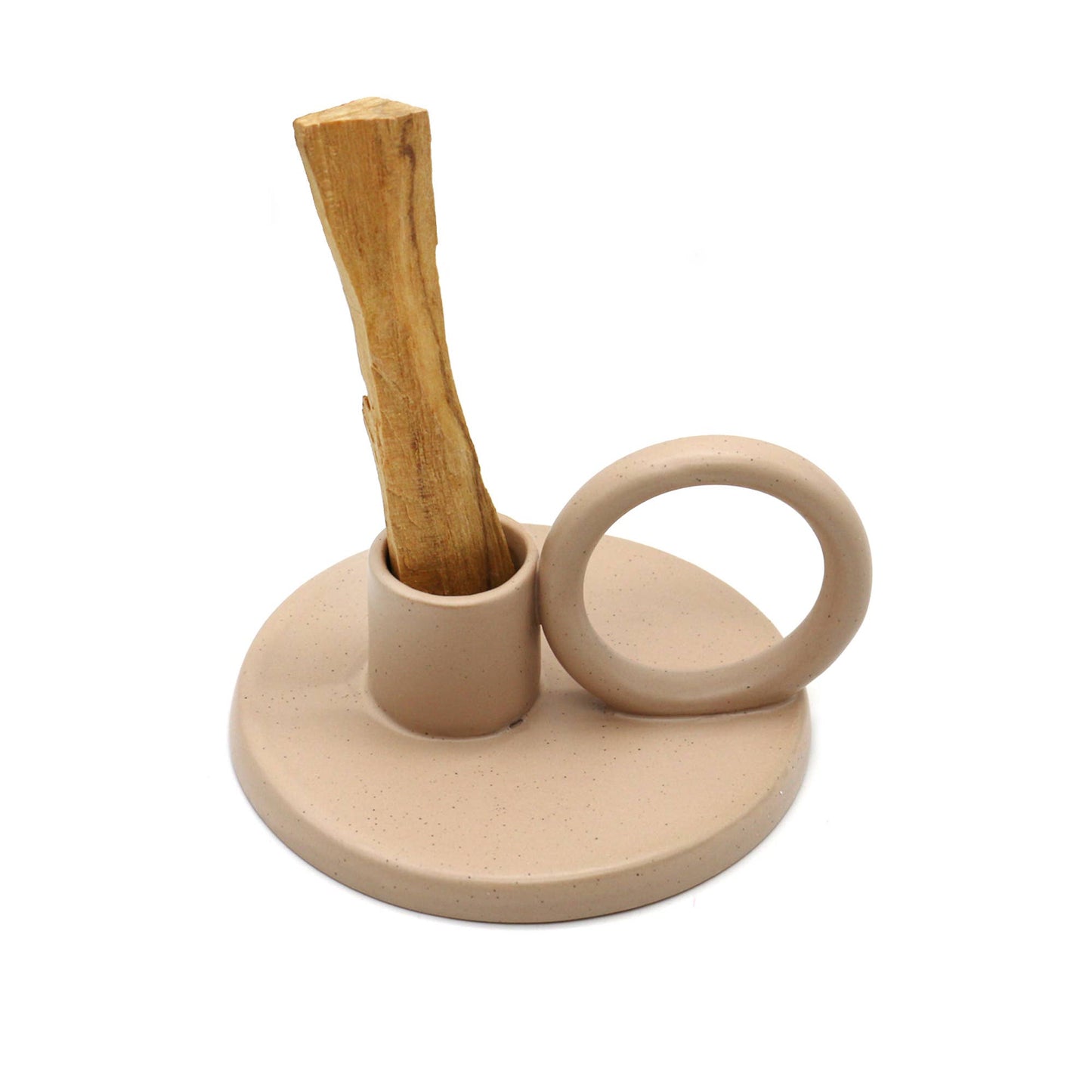 Ceramic Palo Santo Burner w/ Handle (4 in.) - Beige