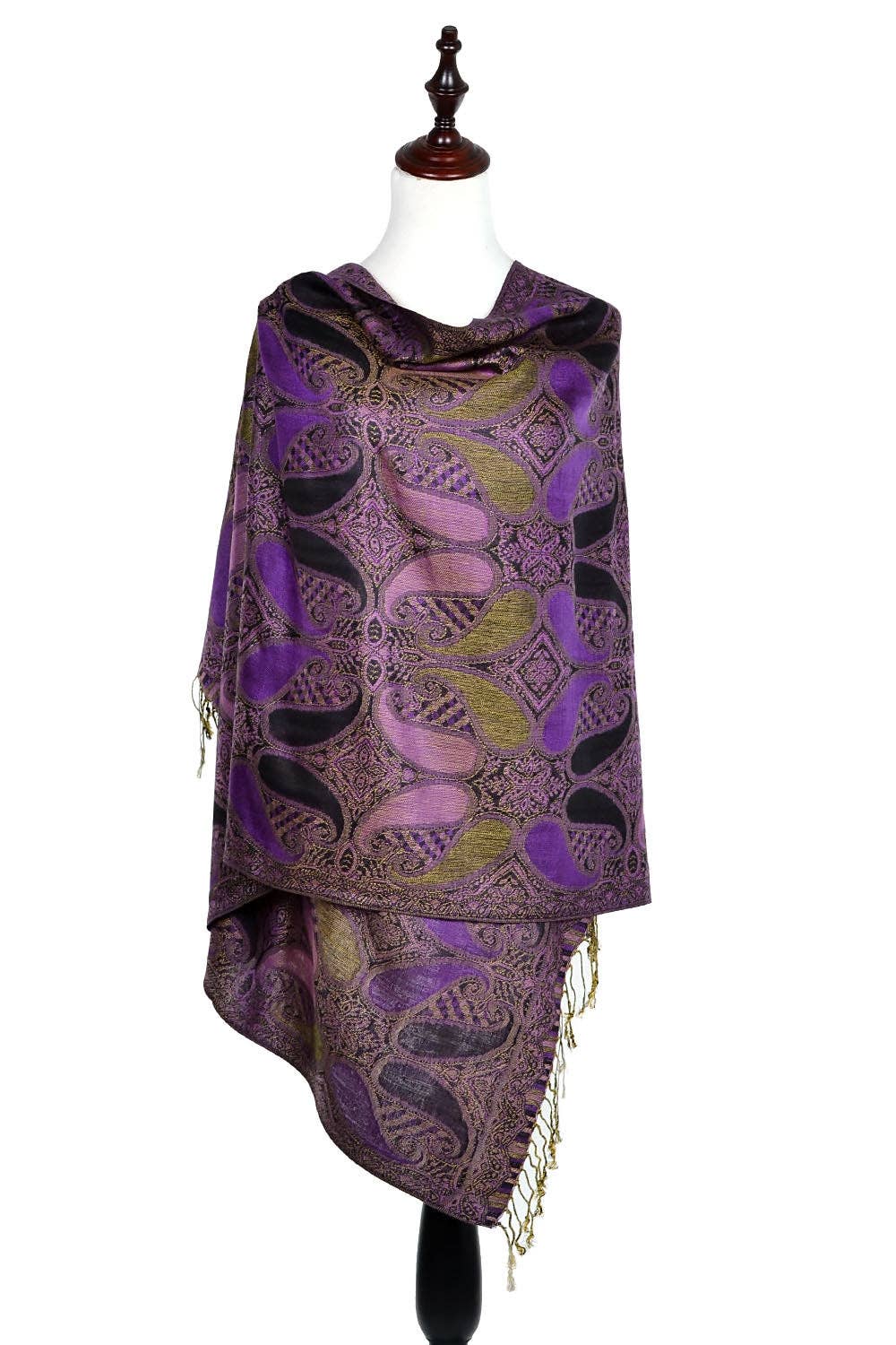 A18_19 - One Piece Pasiley Print Pashmina Shawl Scarf