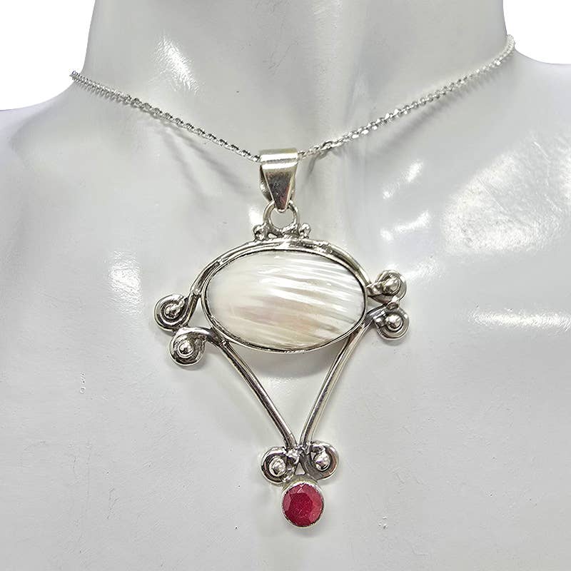 Pearl / Gemstone / Silver Pendant
