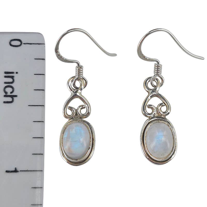 Moonstone Sterling Silver Dangle Earrings