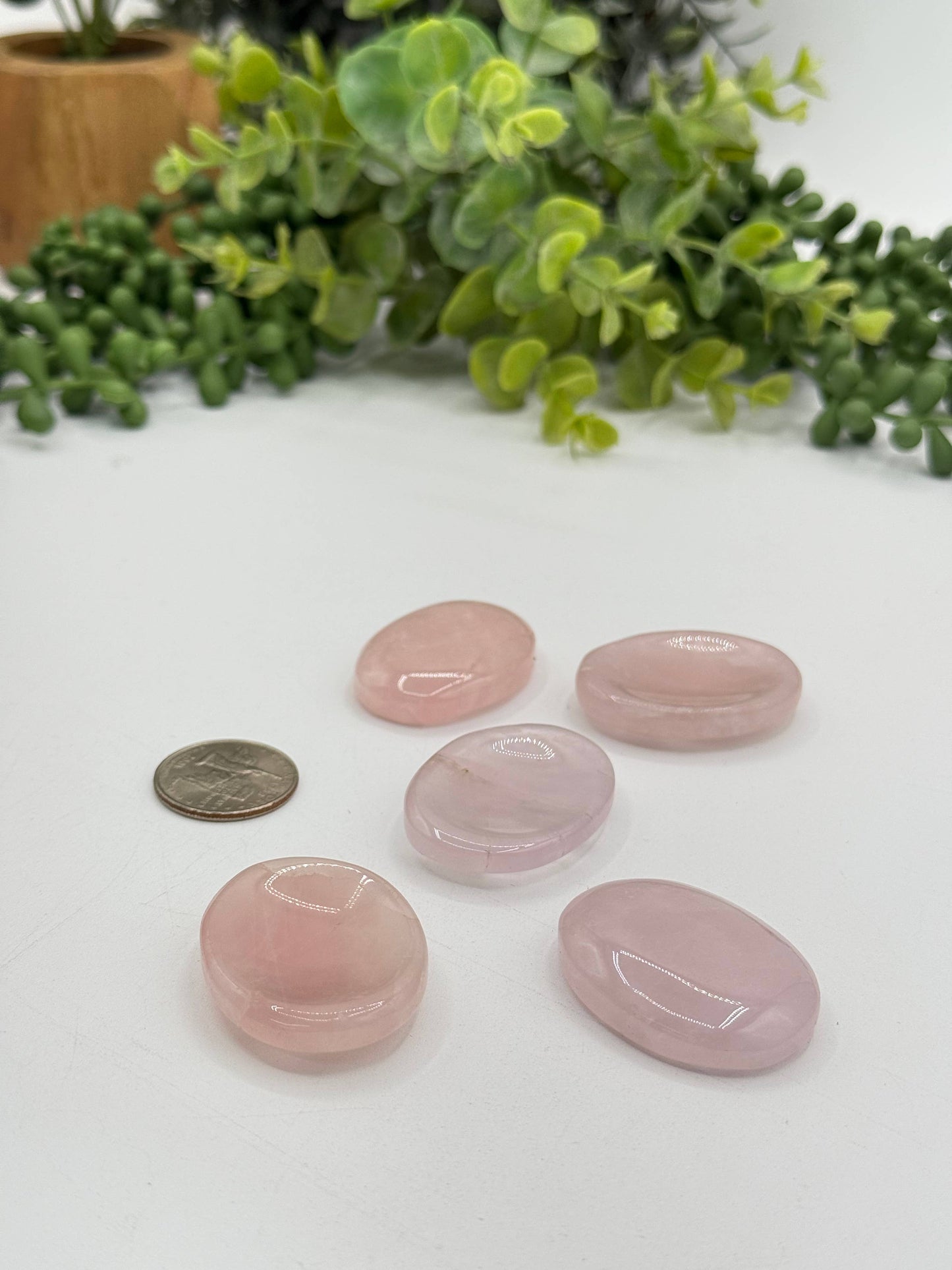 Rose Quartz Intention Stones 40x30x8mm