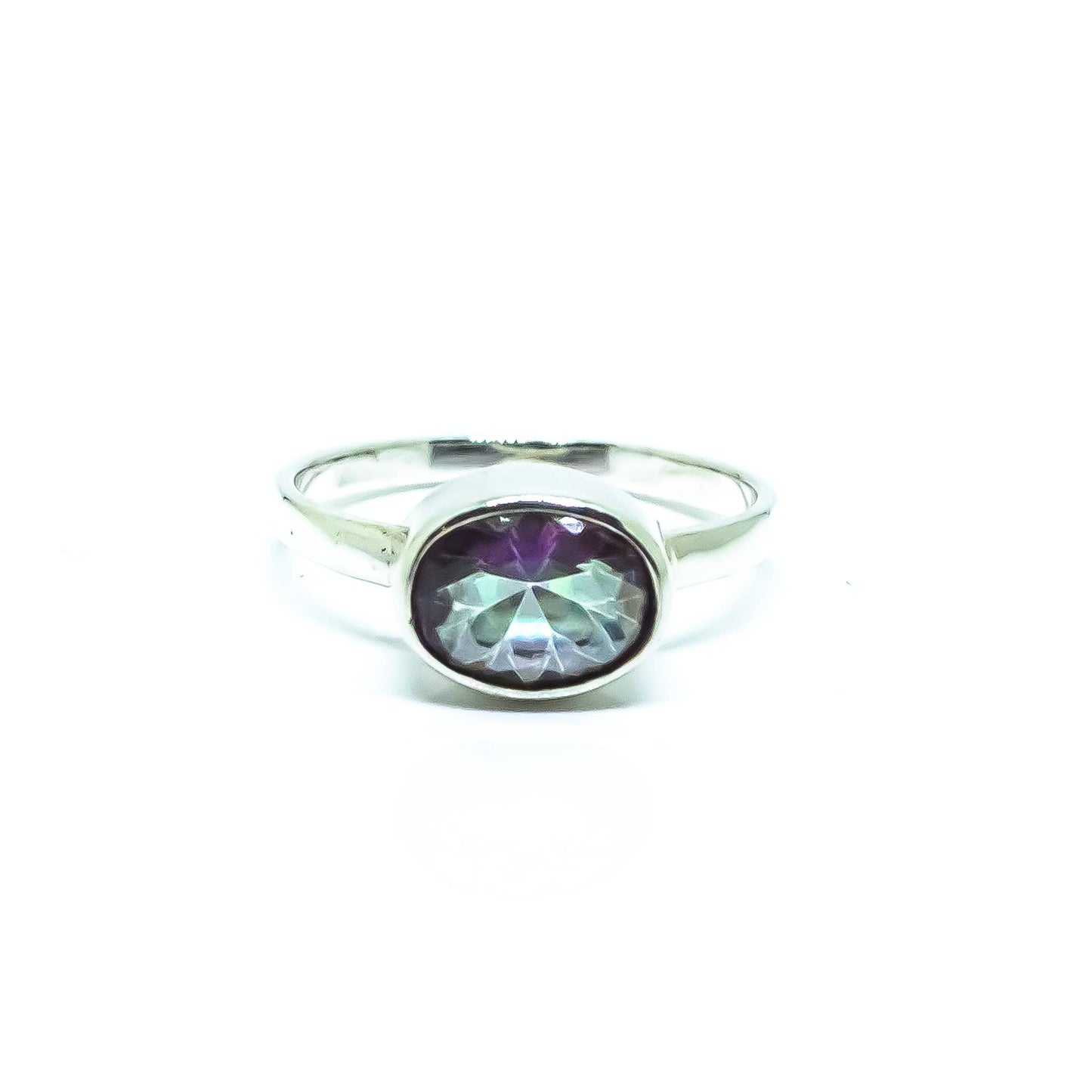 Mystic Topaz Ring Sterling Silver 925: 8