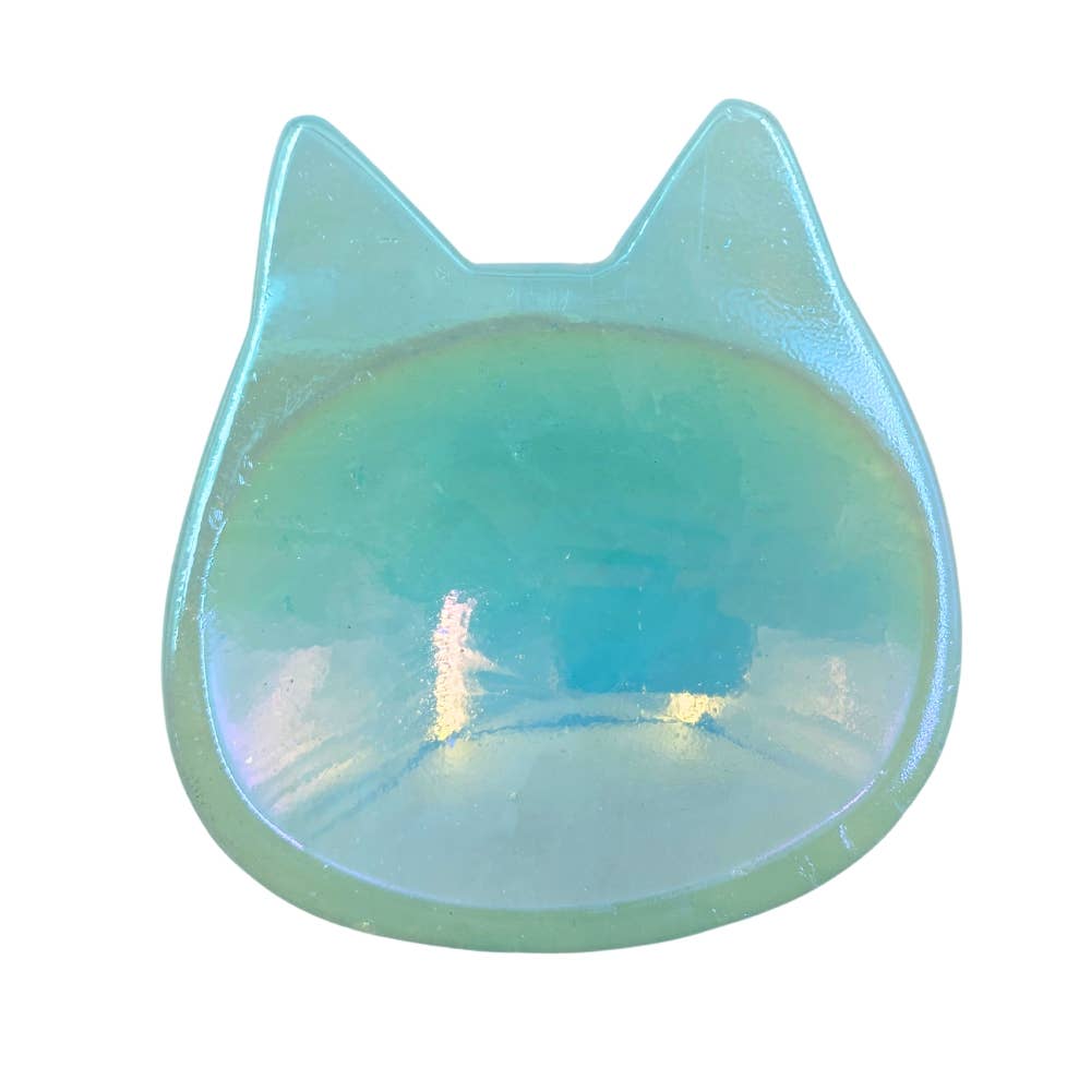 Aura Rainbow Quartz Trinket Dish, Cat