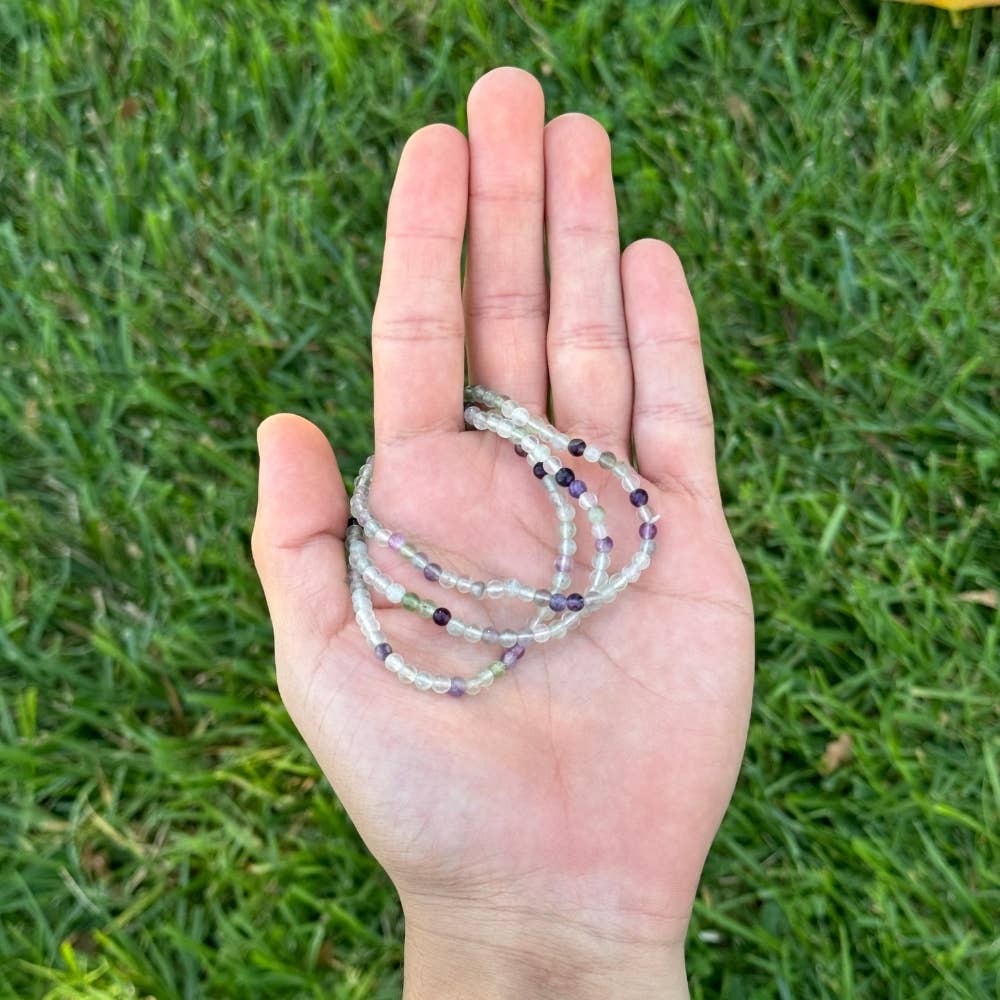 Fluorite -Crystal Bracelet - 4mm
