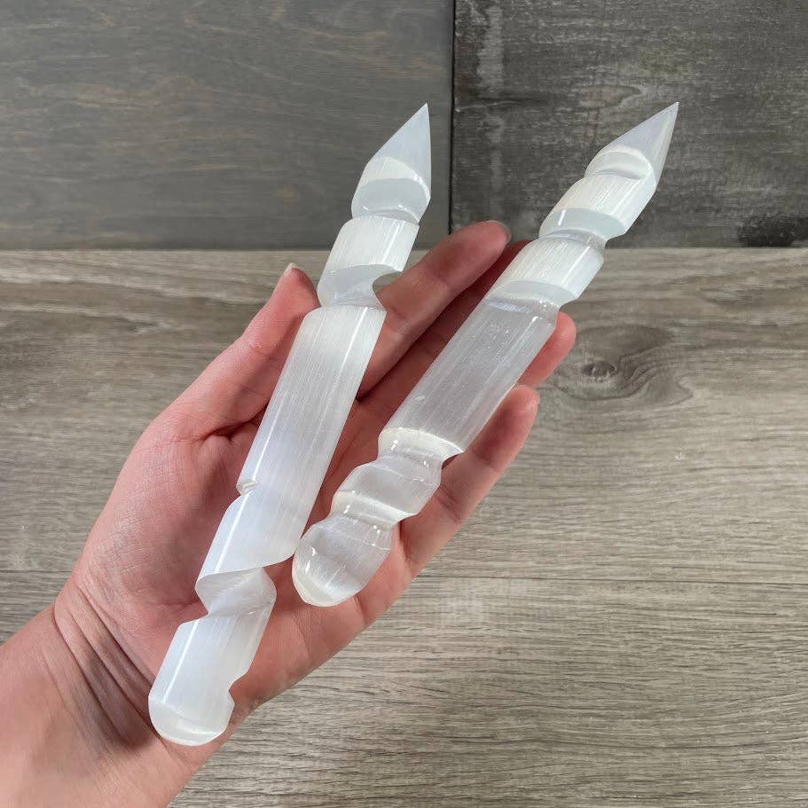 Selenite Polished Wands and Athame Blades -5.75 inches