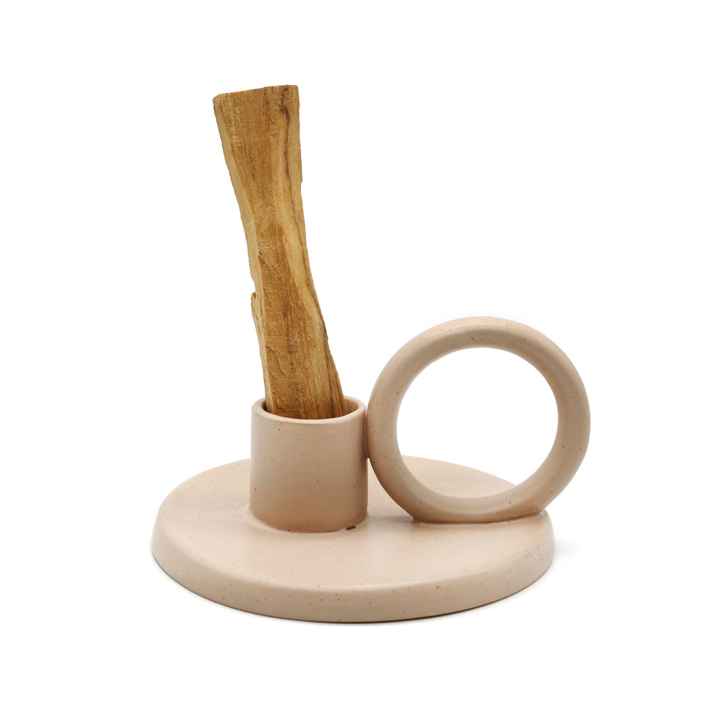 Ceramic Palo Santo Burner w/ Handle (4 in.) - Beige