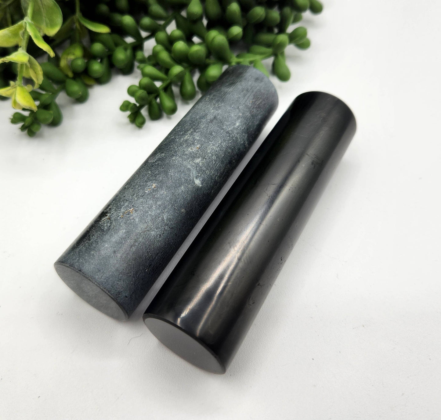 Shungite & Steatite Harmonizer Rods-EMF Protection (10x3cm)