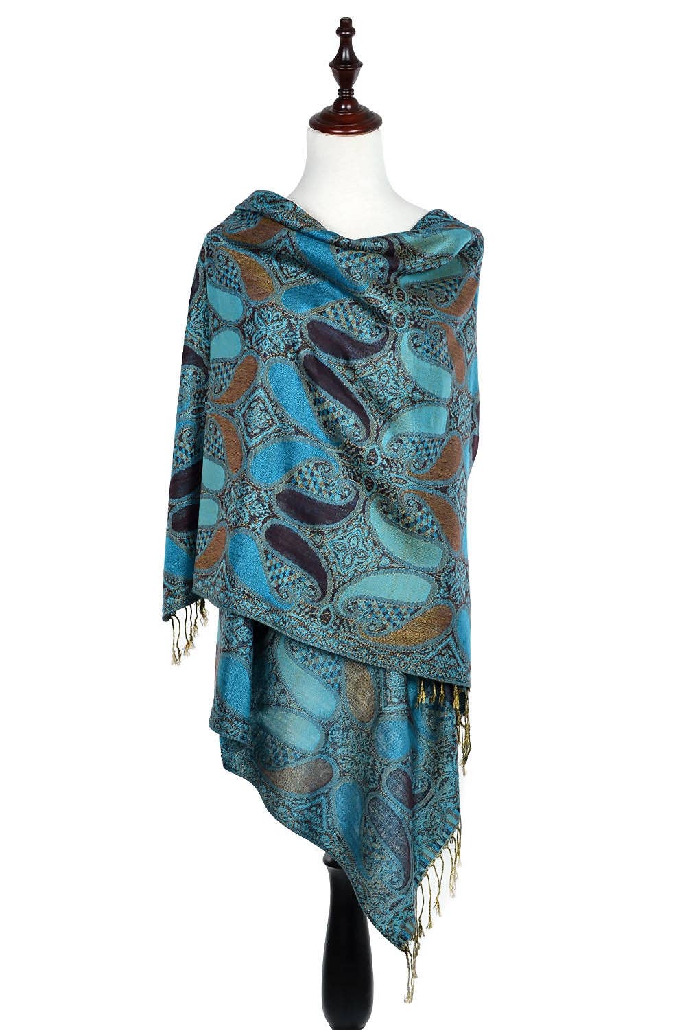 A18_11 - One Piece Pasiley Print Pashmina Shawl Scarf