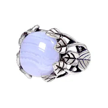 Blue Lace Agate Garden Ring