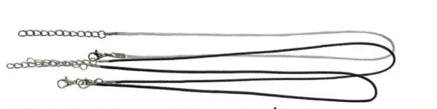 Leather Cord Necklace- Black